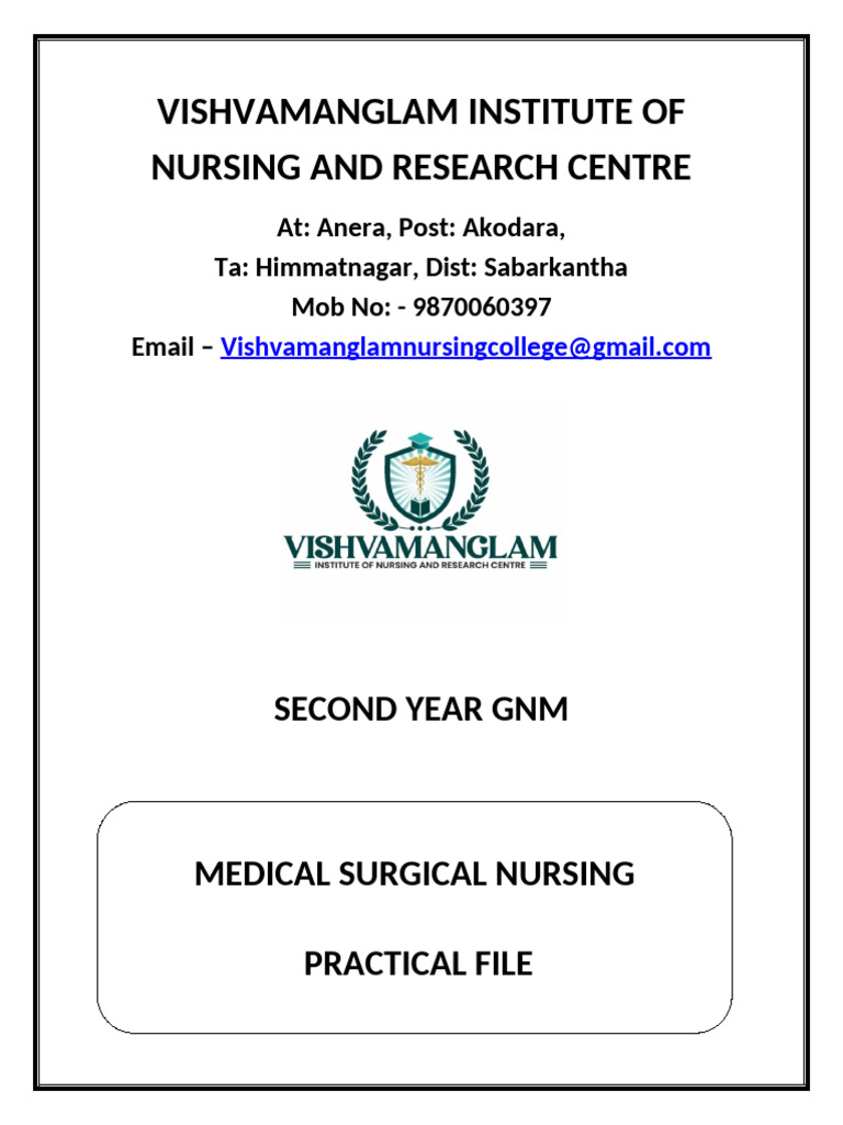 GNM and ANM Practical Files Overview | PDF