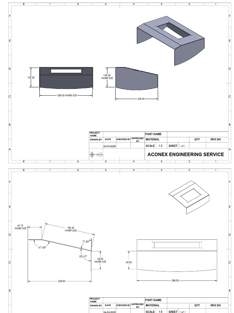 Engineering Project Inner Size Details | PDF