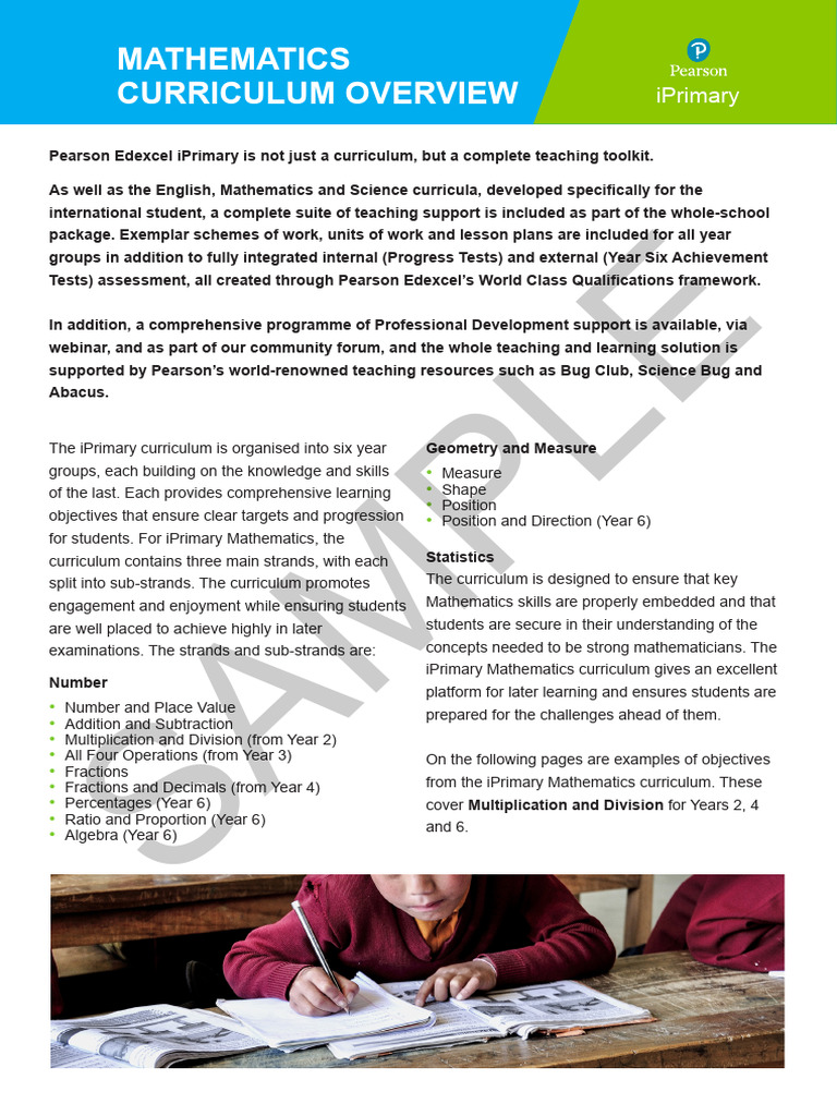 iPrimary Mathematics Curriculum Overview | PDF | Multiplication ...