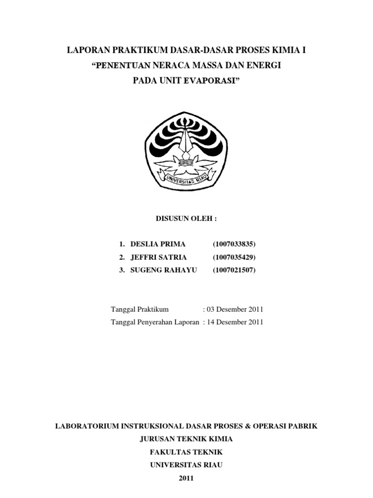 Laporan Evaporasi | PDF