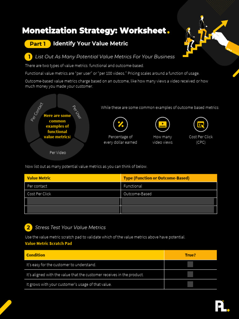 Monetization Strategy - Worksheet - v1 | PDF | Pricing | Business