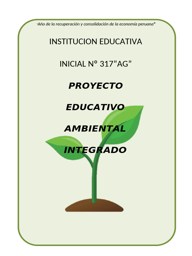 Proyecto Educativo Ambiental 2025 | PDF | Sustentabilidad | Residuos