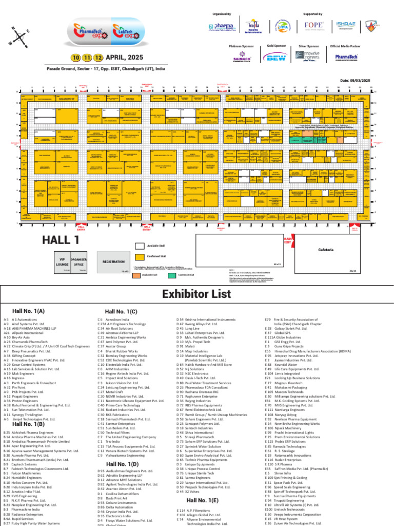 Chandigarh Expo Stall Layout 2025 | PDF