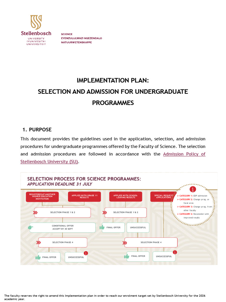 Admission Guidelines for Science 2026 | PDF | University And College ...