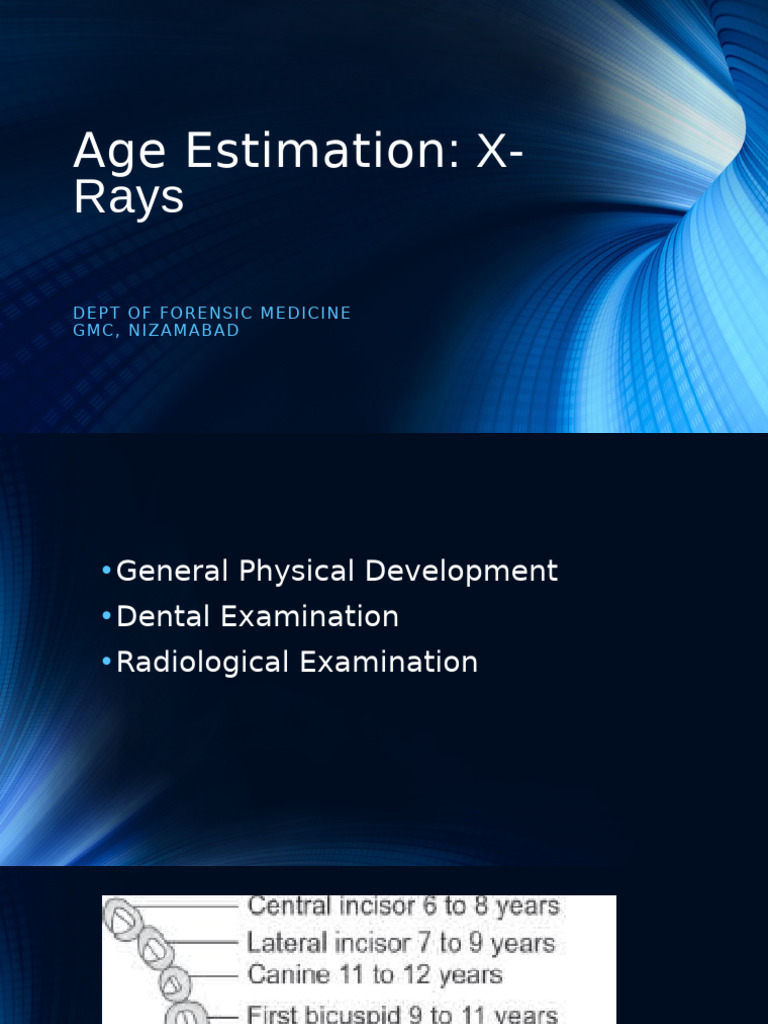 Age Estimation Using X-Rays | PDF
