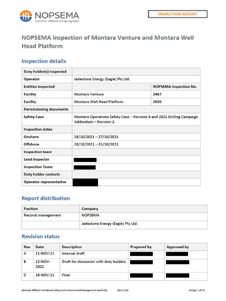 A812184 - Report - NOPSEMA Inspection - 16-11-21 - Redacted (A1010206 ...