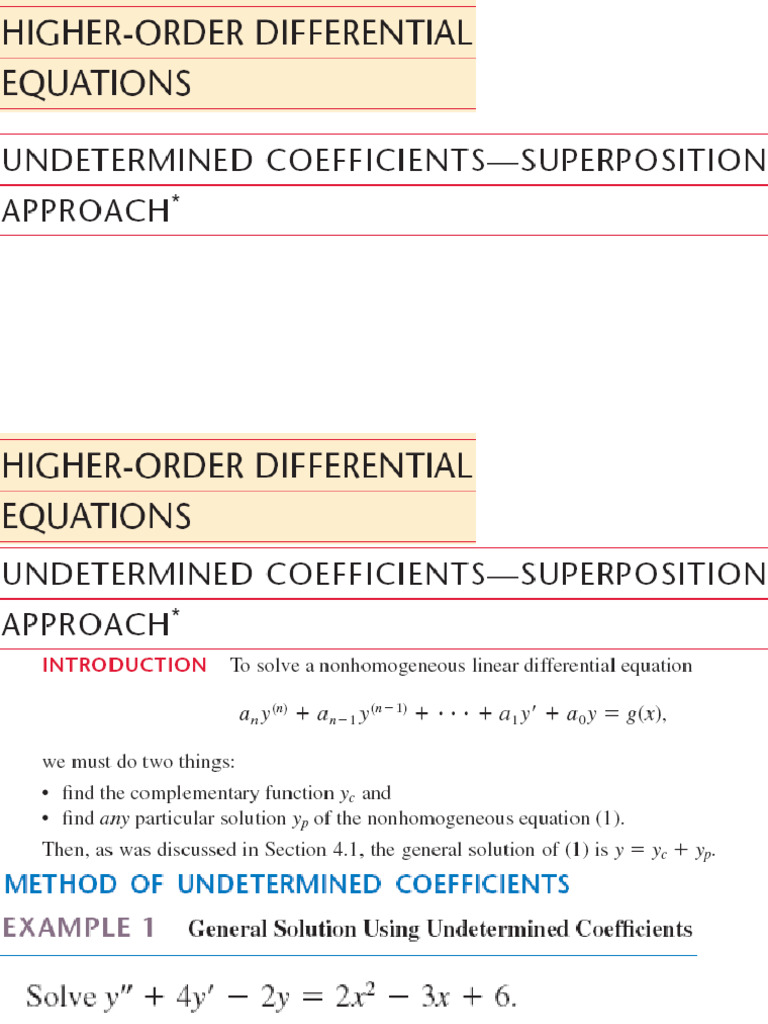 18. Undetermined Coefficients-1 | PDF