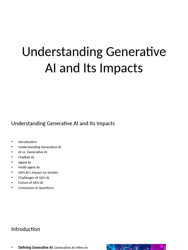 Generative AI: Impact and Future Insights | PDF | Artificial ...