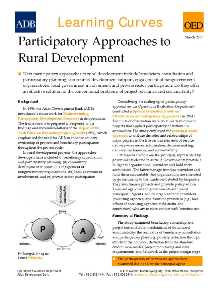 Participatory Approaches To Rural Development | PDF | Asian Development ...
