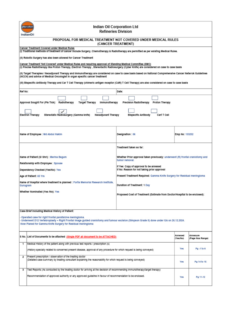 SMC Approval Proposal for Cancer Treatment | PDF | Radiation Therapy ...