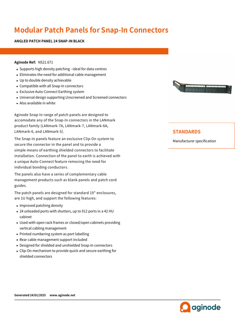 Aginode 24-Port Patch Panel Overview | PDF | Equipment | Electrical ...
