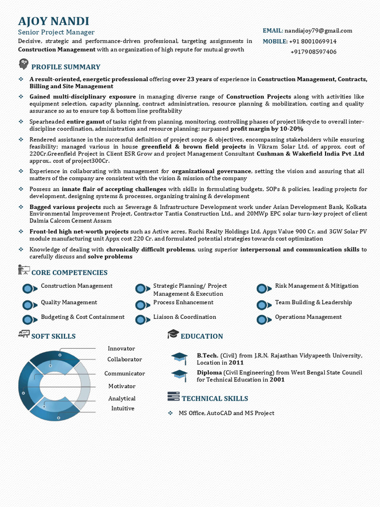 Senior Project Manager Profile Summary | PDF | Project Management ...