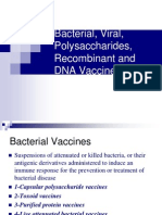 Bacterial, Viral, Polysaccharides, Recombinant and DNA Vaccines