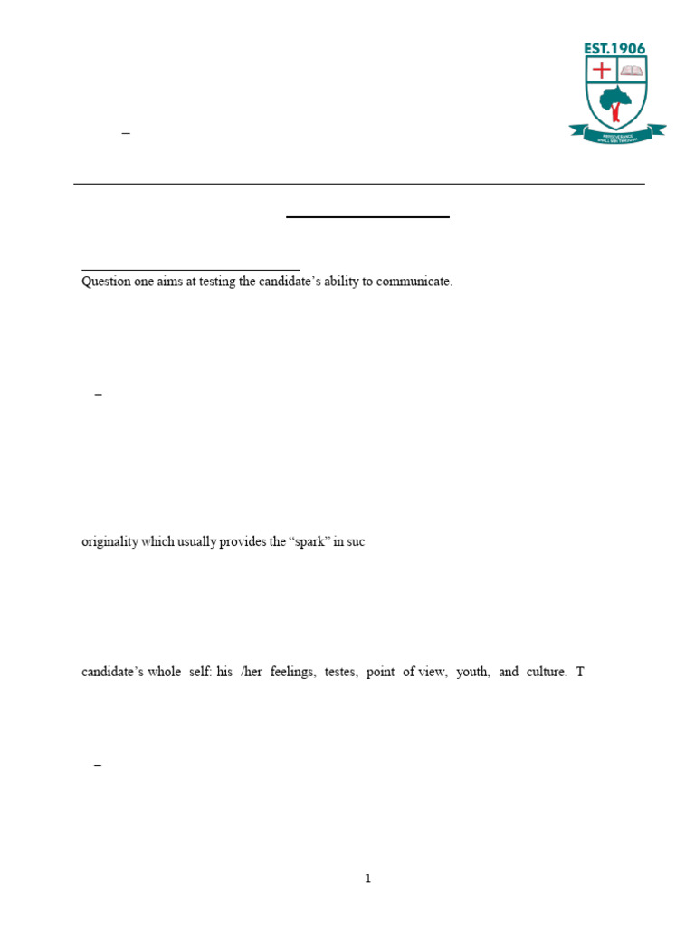 KCSE 2024 English Paper 3 Marking Guide | PDF | Vocabulary | English ...