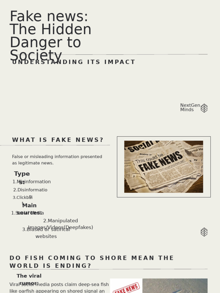 Impact of Fake News on Society | PDF