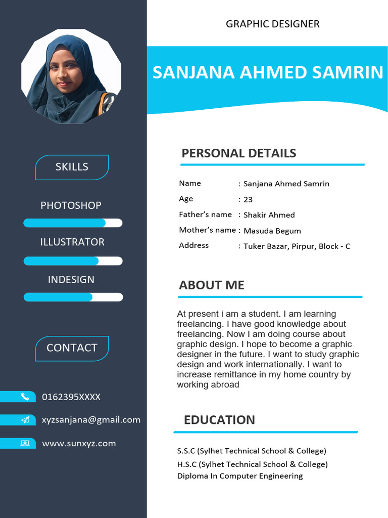 Aspiring Graphic Designer Profile | PDF