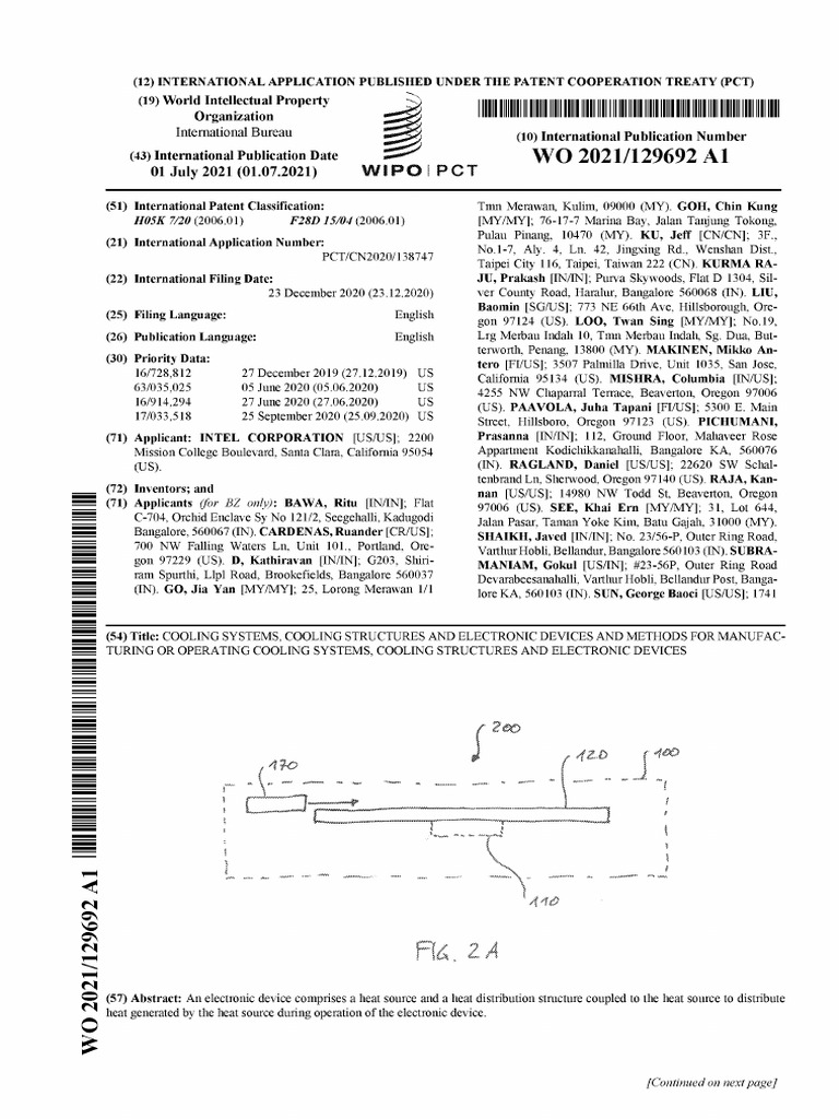 WO2021129692A1 intel | PDF