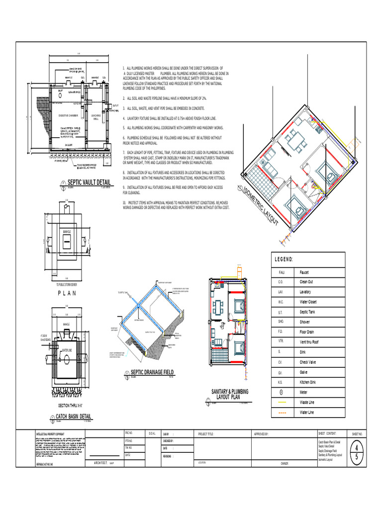Plumbing Specifications and Layout Plan | PDF | Plumbing | Hydraulic ...