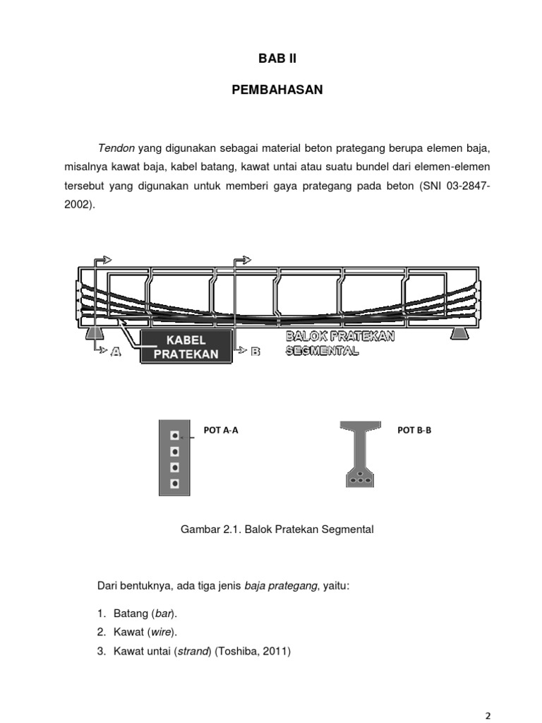 Tugas01 Beton Prategang Baja Prategang Bab II Pembahasan Tugas01 Beton Prategang Baja Prategang Bab II Pembahasan