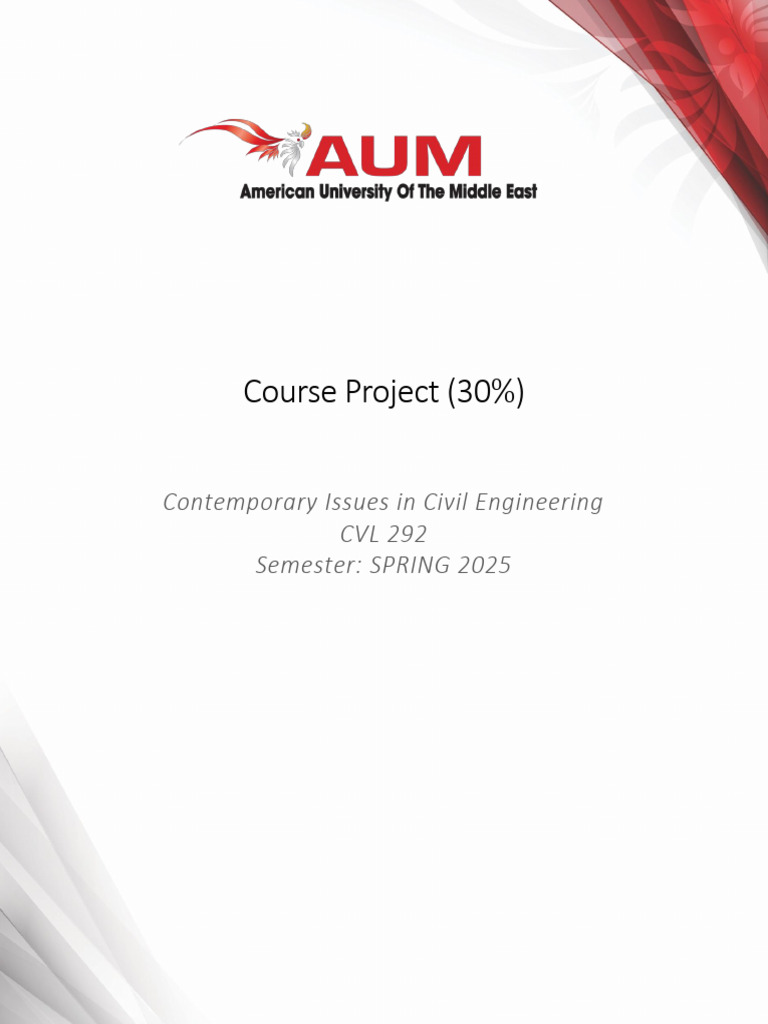 Civil Engineering Project Guidelines | PDF | Sustainability | Engineering