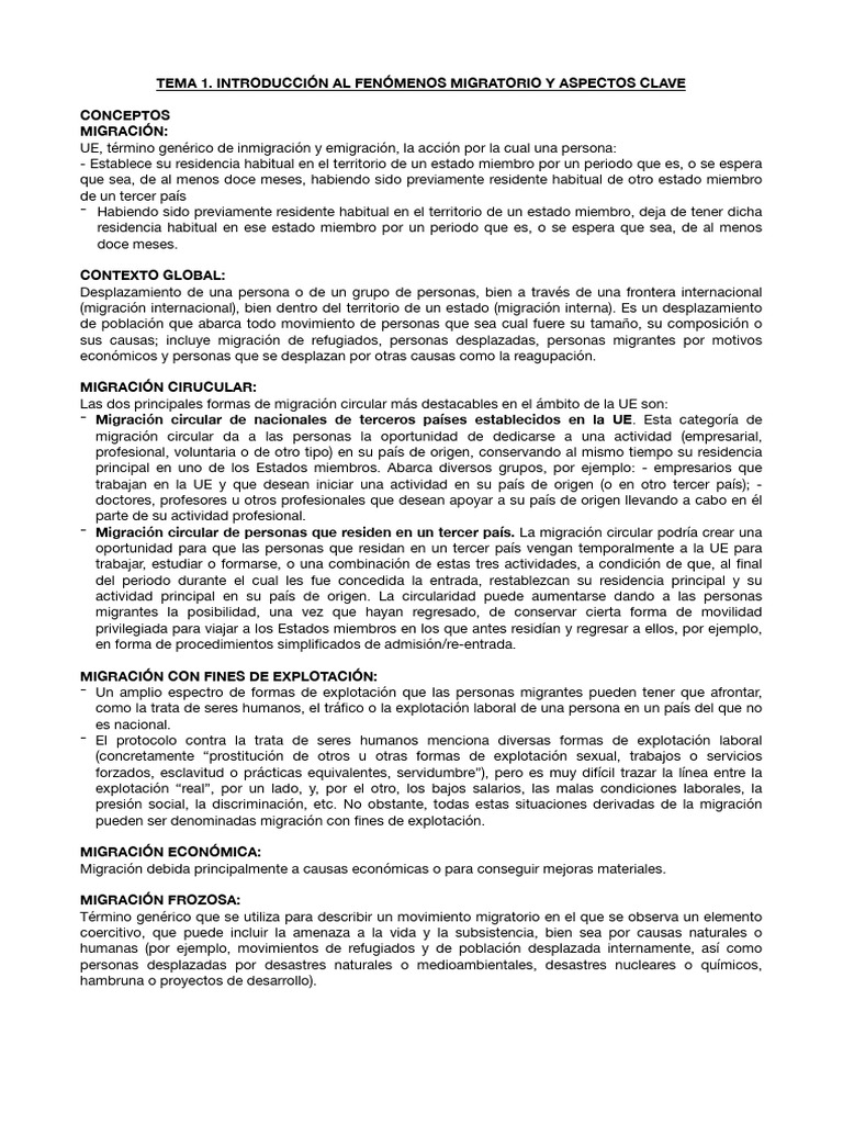 Impacto de la Migración en Destinos | PDF | Migración humana | Inmigración