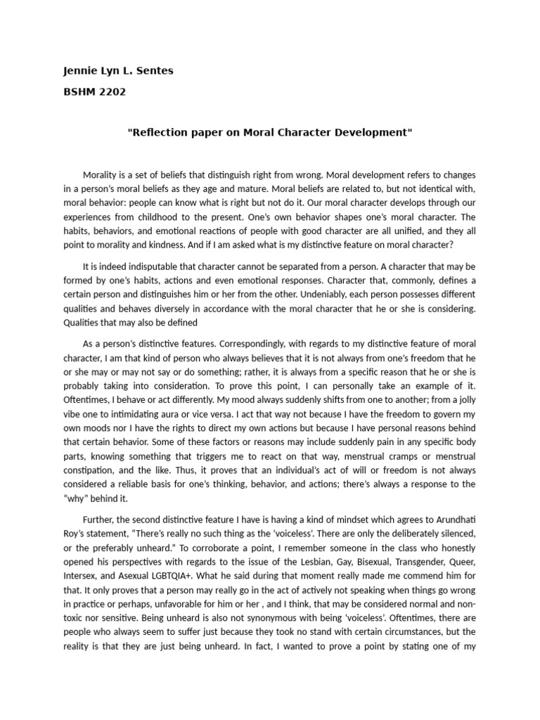 Reflection Paper | PDF | Psychology | Social Psychology