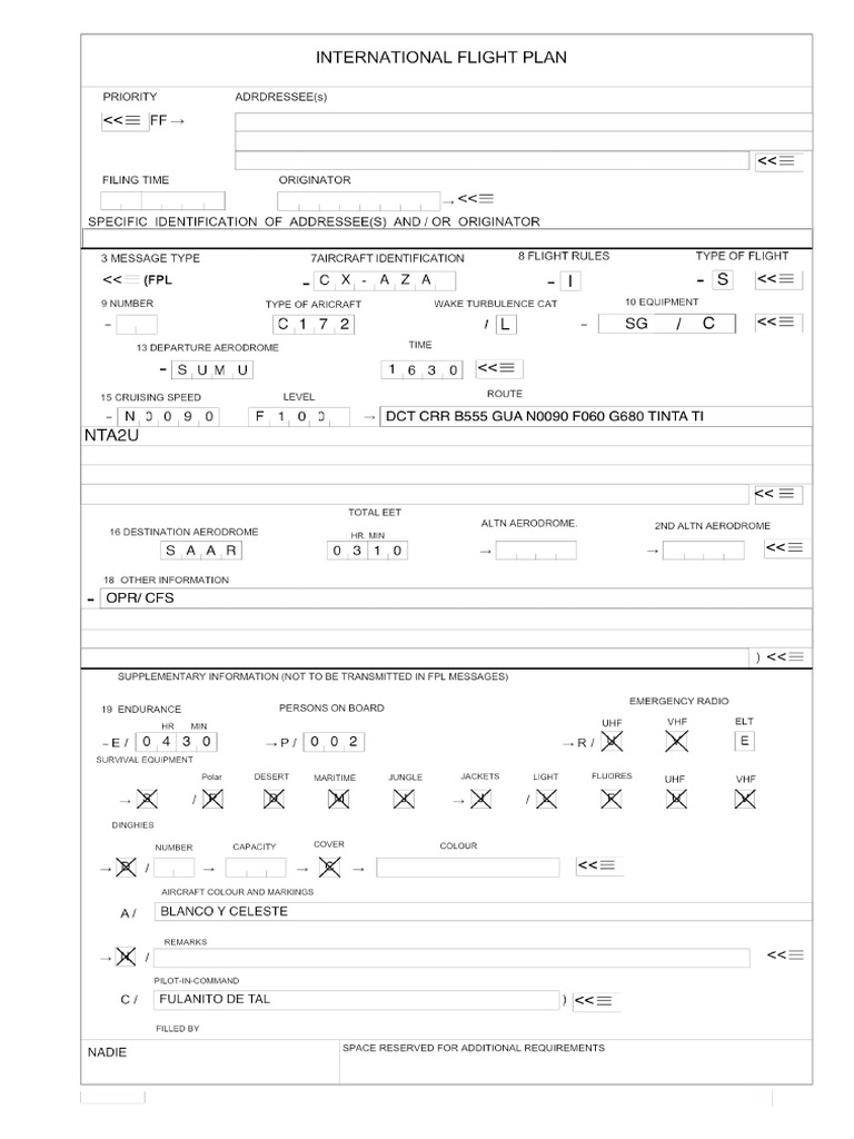 Fpl C-172 | PDF
