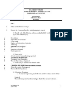 CA203 Cost Accounting Jan 2012 Task Set