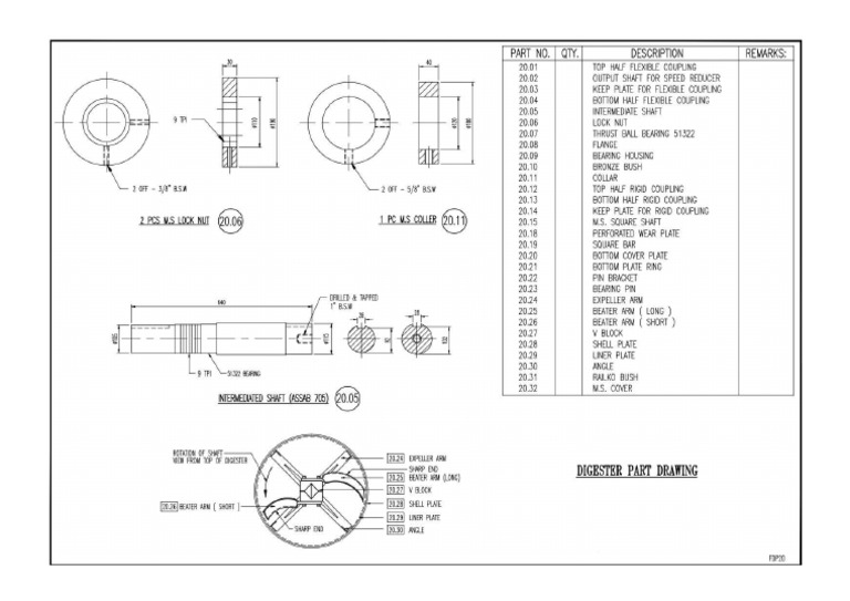 B) Parts List 6000L Digester | PDF
