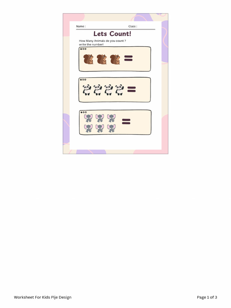 Worksheet For Kids Pije Design | PDF