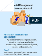 Material Management & Inventory Control