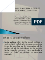 Social Welfare Is Maximum in Case of Imperfect Market Condition
