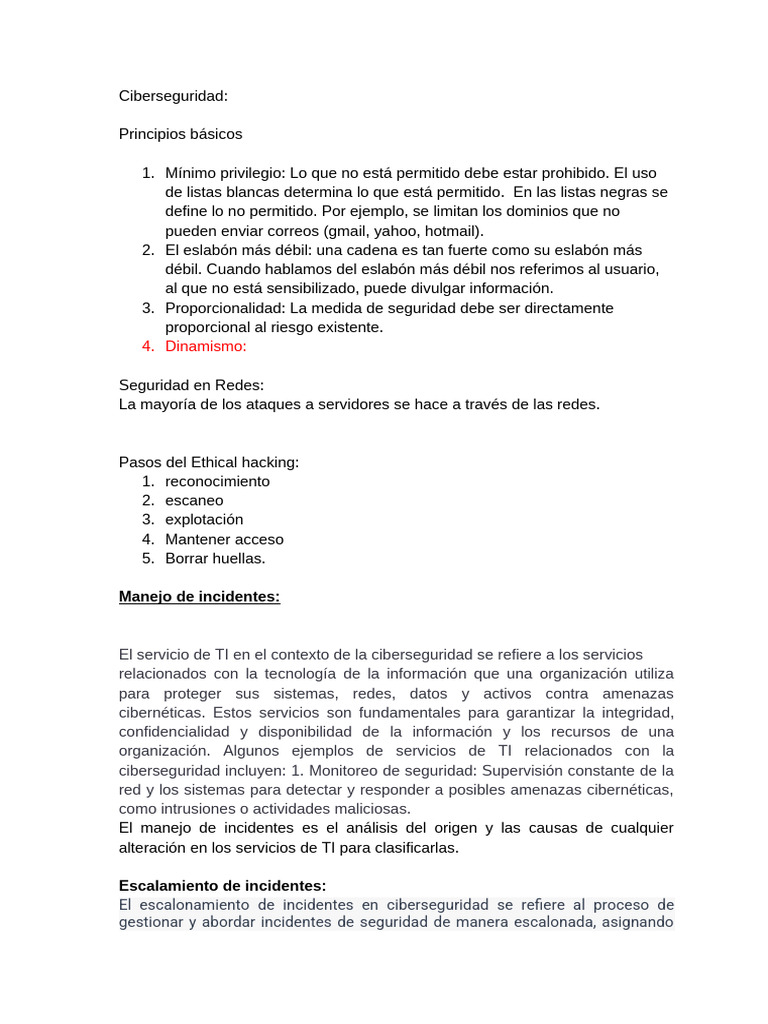 Principios Clave de Ciberseguridad | PDF | Seguridad | La seguridad ...