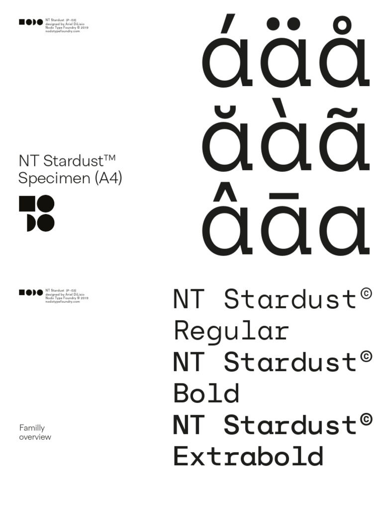 NT Stardust Specimen | PDF | Typography | Text