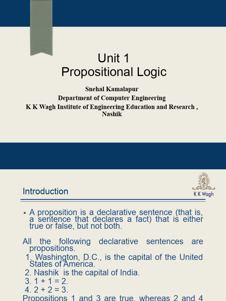 Propositional Logic Fundamentals | PDF | Semantics | Mathematics
