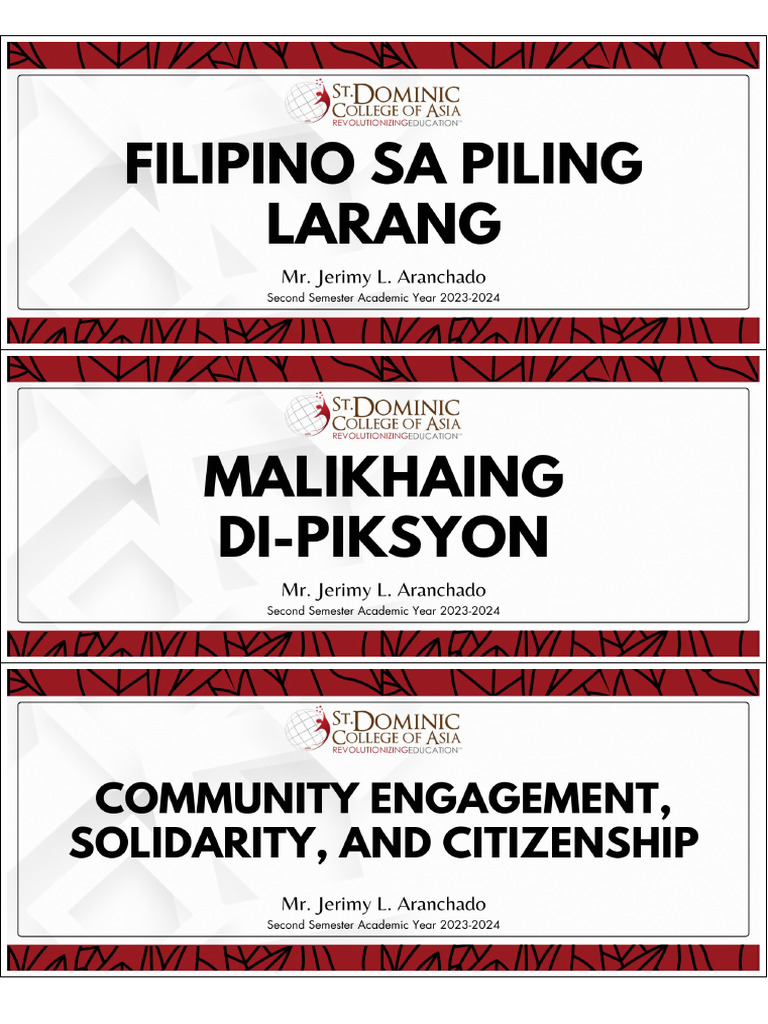 SHS 2nd Semester - LP Label | PDF