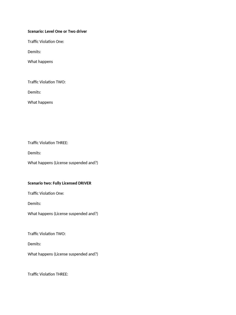 Scenario Template Pdf