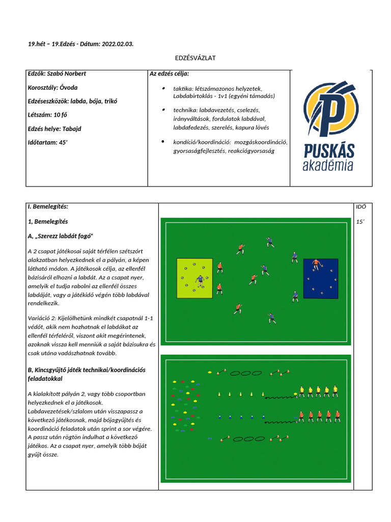 Tabajdi Óvoda 019 Edzés 2022 - 02 - 03 | PDF