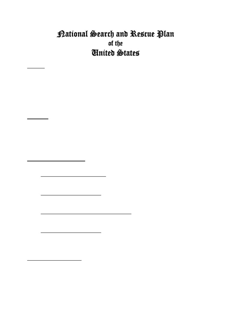 National Search and Rescue Plan 2007 | PDF | Search And Rescue ...