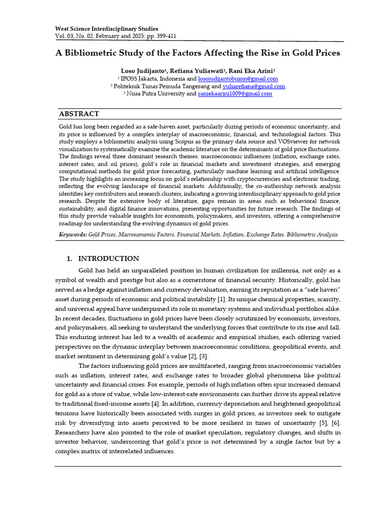 A Bibliometric Study of The Factors Affecting The | PDF | Inflation ...