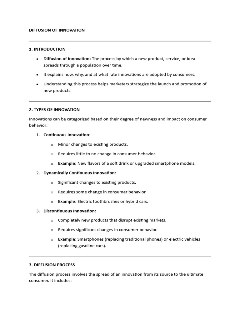 Understanding Innovation Diffusion Process | PDF | Innovation ...