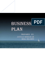 Business Plan: Prepared By: Antule Misbah Ar ROLL NO:10099