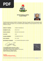 Vehicle Change of Ownership Form Nigeria | PDF