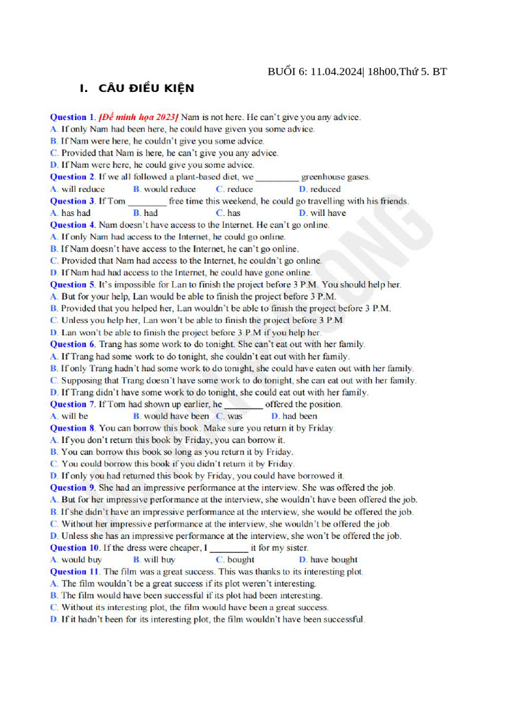 Buổi 6 BT | PDF