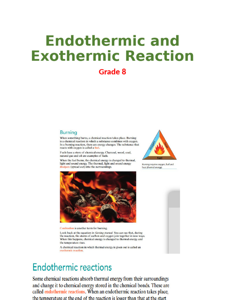 Endothermic vs Exothermic Reactions | PDF