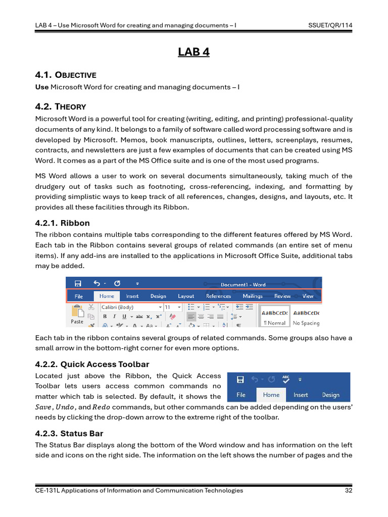 Microsoft Word Document Management Guide | PDF | Microsoft Word ...
