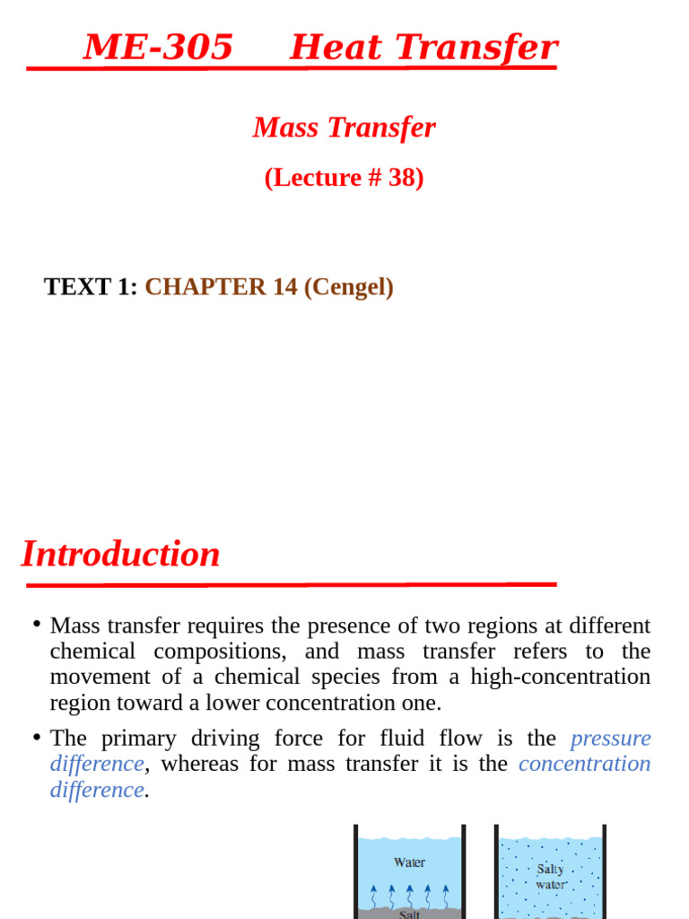 Heat and Mass Transfer Principles | PDF | Diffusion | Thermal Conduction