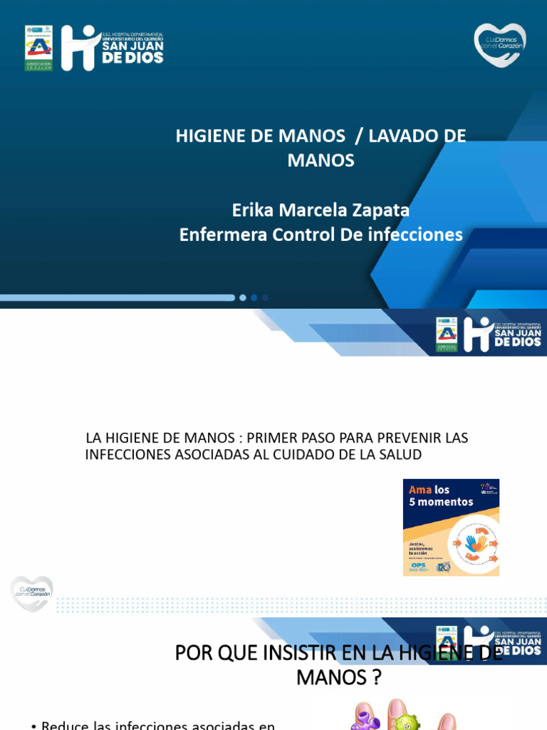 Higiene de Manos: Prevención de Infecciones | PDF | Lavado de manos ...