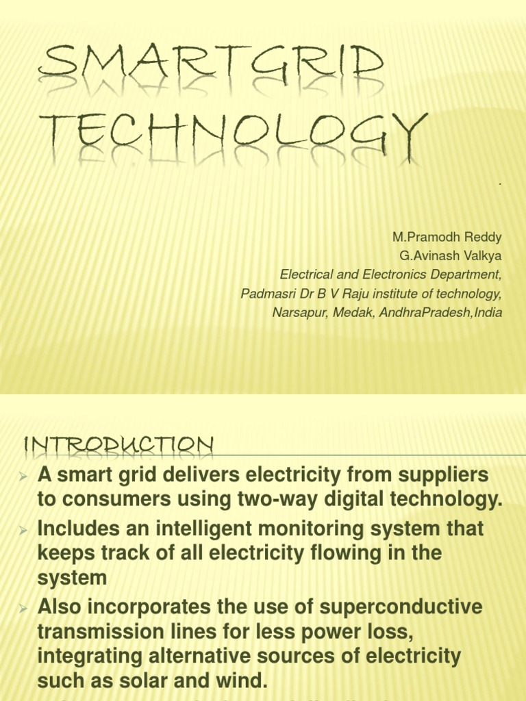 Smart Grid Technology Overview | PDF | Electrical Grid | Smart Grid