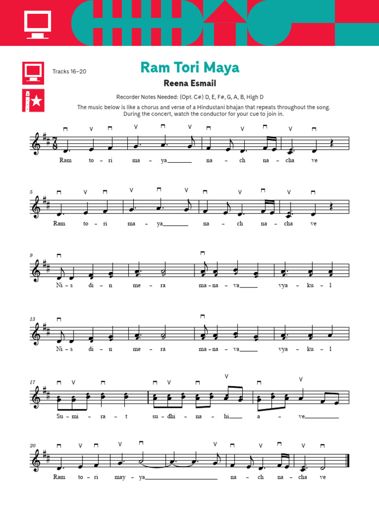 LU Orchestra Sings Ram Tori Maya Sheet Music v2 | PDF | Music Theory ...
